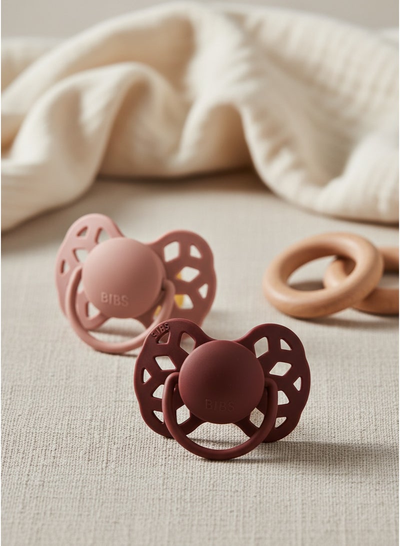 BIBS Pacifier Silicone Antaomical Round Nipple  6M+ - Image 1