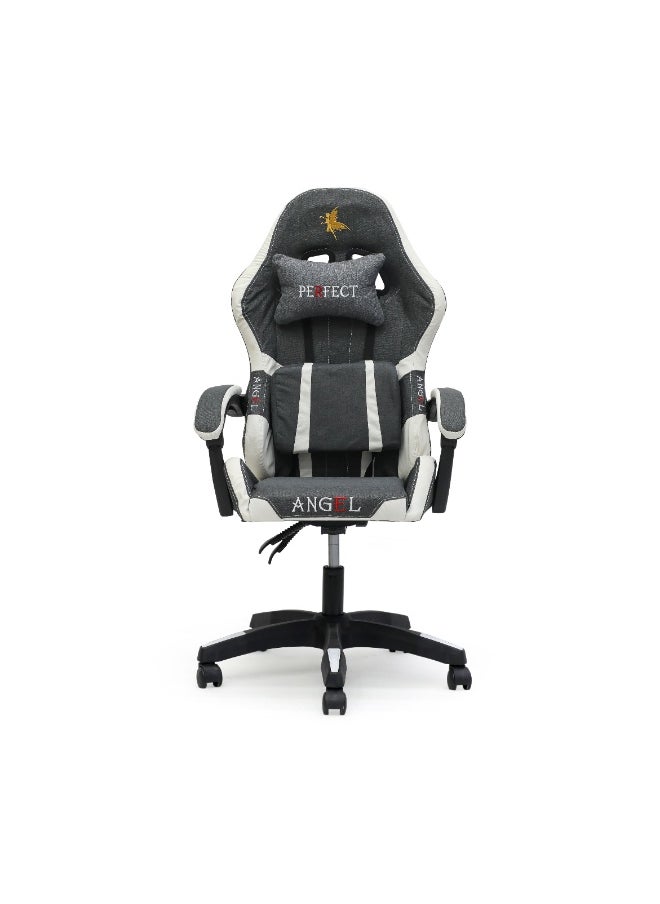 Multi Home Furniture - Best Executive Gaming Chair with retractable Without Footrest and cusion Modern design For Video Gaming Pc With adjustable Height and Fully Reclining Back And Head Rest For Adults MH-FR34-Grey - Image 1