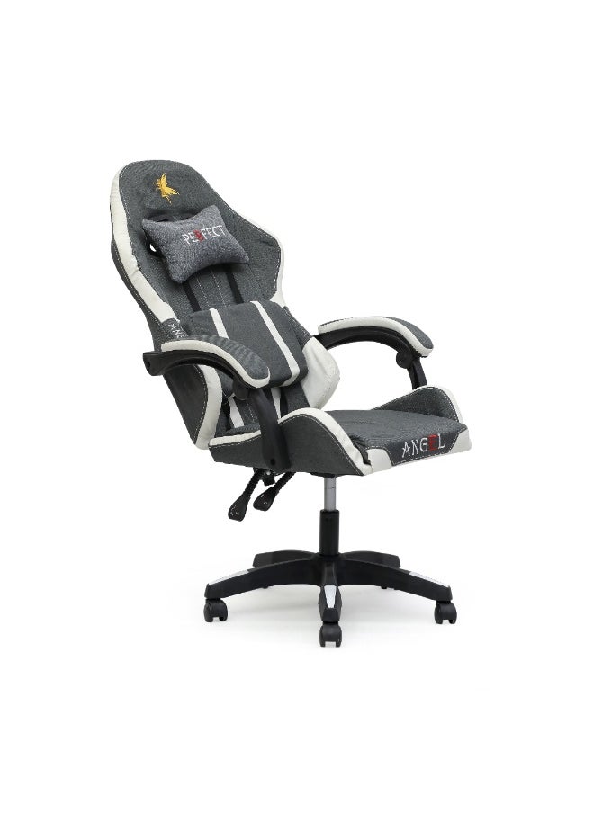 Multi Home Furniture - Best Executive Gaming Chair with retractable Without Footrest and cusion Modern design For Video Gaming Pc With adjustable Height and Fully Reclining Back And Head Rest For Adults MH-FR34-Grey - Image 1