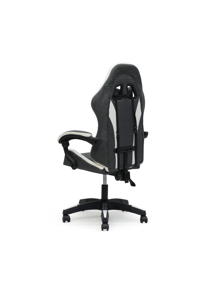 Multi Home Furniture - Best Executive Gaming Chair with retractable Without Footrest and cusion Modern design For Video Gaming Pc With adjustable Height and Fully Reclining Back And Head Rest For Adults MH-FR34-Grey - Image 1