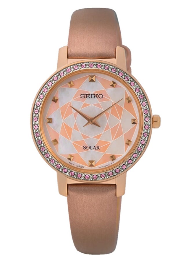 Seiko ساعة شمسية نسائية بعقارب SUP456P1  - Image 1