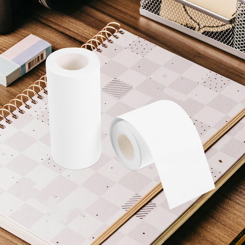 Writable Adhesive Journal Tape 2pcs (5cm*5m + 10cm*5m) White Blank Craft Tape for Students Scrapbooking and Creative Crafting - Image 5