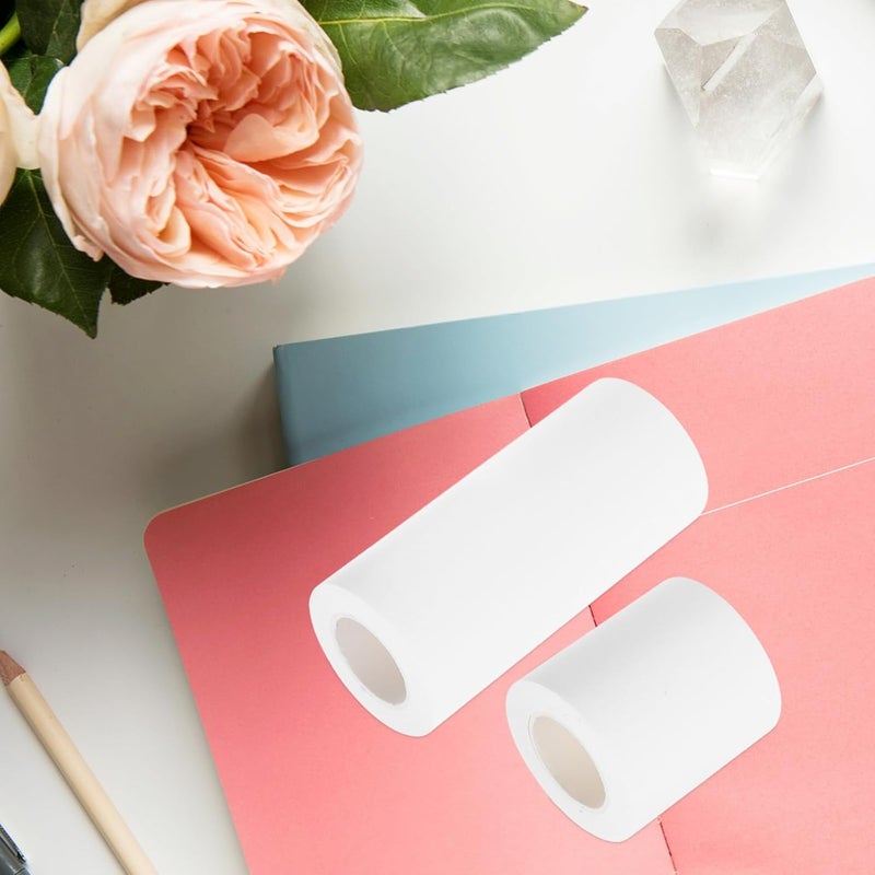 Writable Adhesive Journal Tape 2pcs (5cm*5m + 10cm*5m) White Blank Craft Tape for Students Scrapbooking and Creative Crafting - Image 4