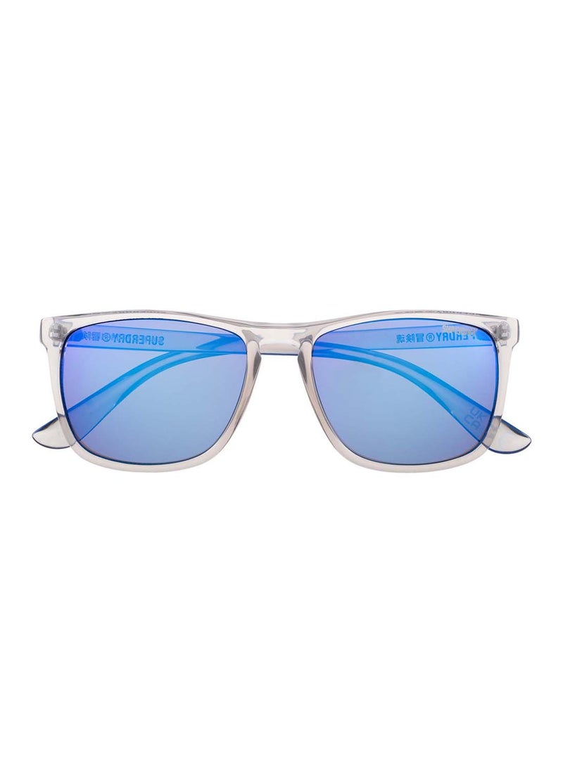 Superdry - SHOCKWAVE Full-Rim Rectangular UV Protection Sunglasses - Blue - Image 1