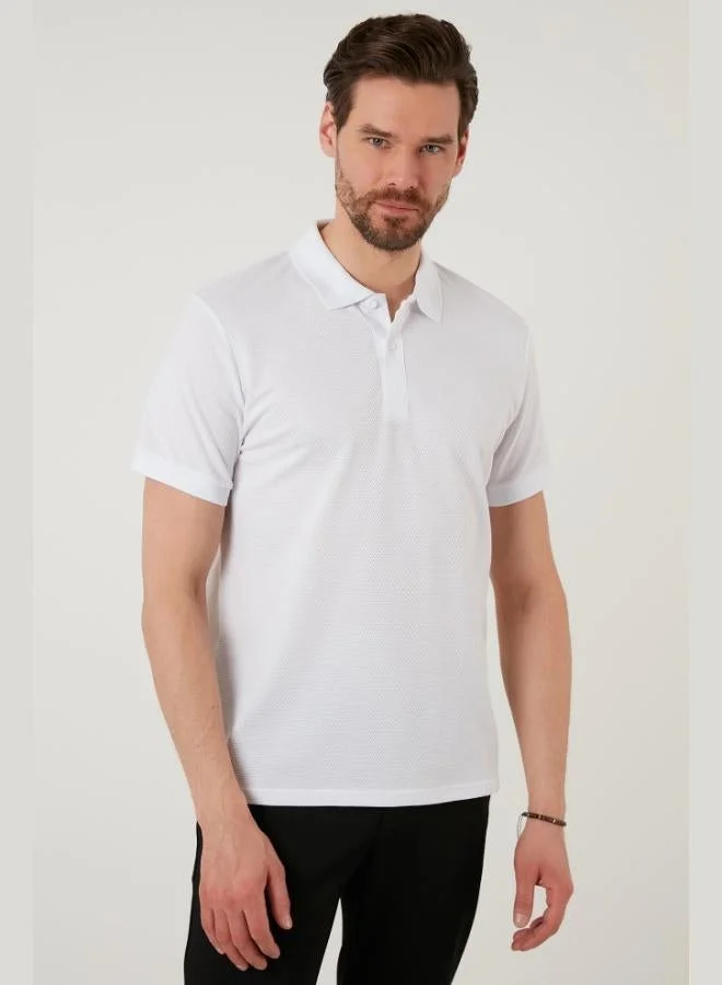 بوراتي تيشيرت بولو رجالي قطن بياقة قميص بقصة عادية من بوراتي