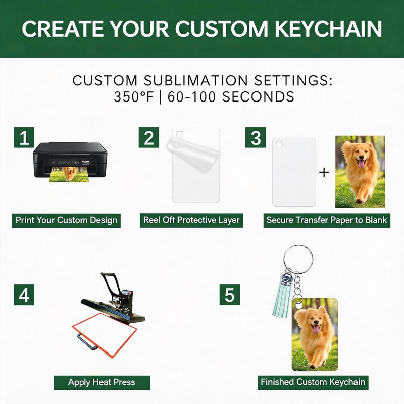 Sublimation Metal Keychain: 160-Piece Double-Sided White Glossy Coating - With Decorative Tassels, Customizable Diy Craft for Wedding Party, Birthday Gifting, Bulk Event Use - Image 5