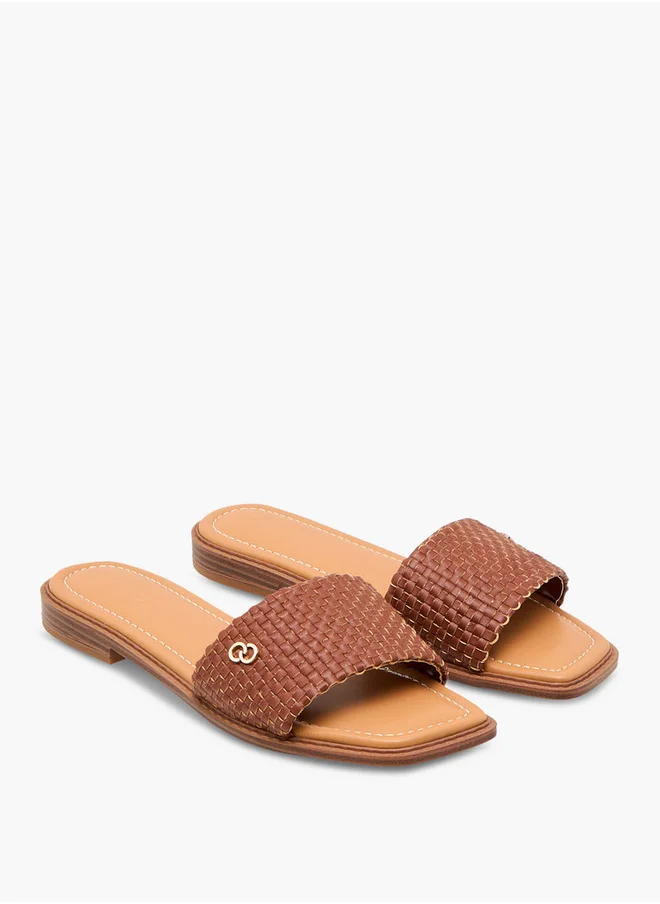 Celeste Women's Textured Slip-On Flat Sandals