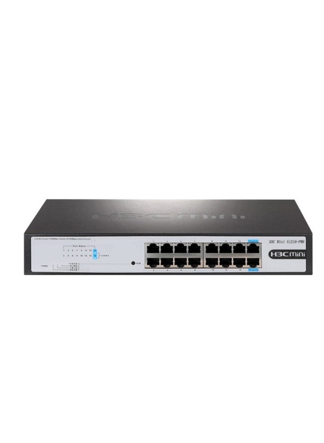 H3c 16-port Gigabit Poe Switch, Unmanaged Enterprise-grade Switch, Network Cable Splitter, Rack-mountable, Poe Power 120w, S1216-pwr - Image 3
