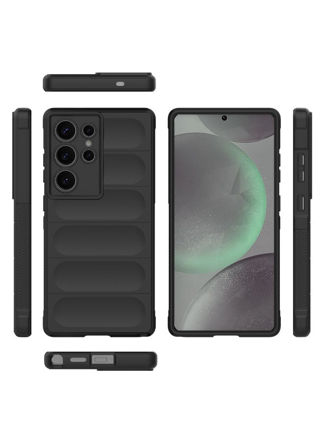 Phantom Shield Silicone Case with Anti-Scratch Soft Microfiber Lining, High Resilience Rubber Full Body Shockproof Cover Compatible with Samsung Galaxy S25 Ultra (Black) - Image 2