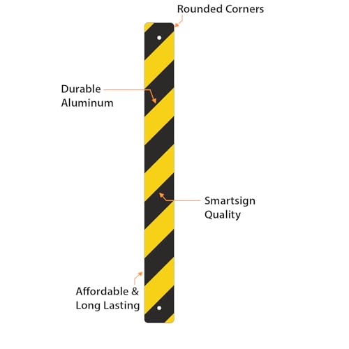 SmartSign - K-2185-FY-03x30 Reflective Sign Post Panel By | 3" x 30" 3M Fluorescent Diamond Grade Reflective Aluminum Black on Yellow - Image 3