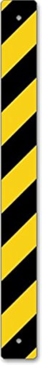 SmartSign - K-2185-FY-03x30 Reflective Sign Post Panel By | 3" x 30" 3M Fluorescent Diamond Grade Reflective Aluminum Black on Yellow - Image 1