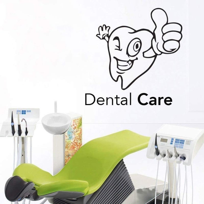 ARWY® Dental Wall Stickers for Clinic Dental Care Vinyl Sticker Stomatology Cartoon Dental Clinic Dental Wall Sticker Dentist Clinic Dental 57X57Cm