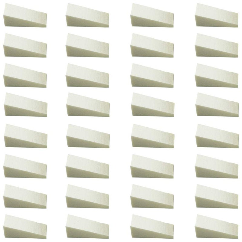 lasenersm 32 قطعة إسفنجات أظافر متدرجة أدوات فن الأظافر إسفنج ناعم أداة مانيكير DIY لتدرج الألوان للأظافر بيضاء