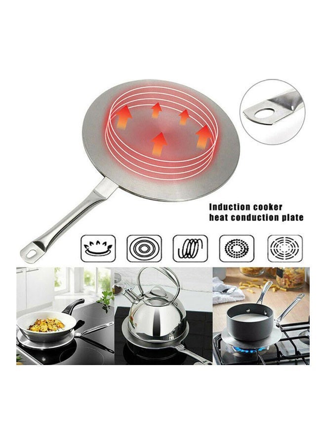 NIBEMINENT Heat Diffuser with Handle Silver  - Image 3