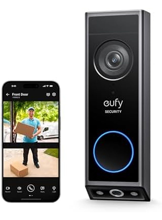 eufy Security Video Doorbell E340 (Battery-Powered) – Dual-Camera Smart Doorbell with Delivery Guard, 2K Full HD, Color Night Vision, HomeBase S380 Compatible - Image 1