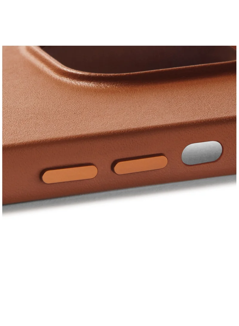 Mujjo Mujjo Leather Case for iPhone 15 - Leather Case, MagSafe Compatible, Premium European Leather, Slim & Stylish Profile, Enhanced Phone & Camera Lens Protection, Recycled Materials (Dark Tan)