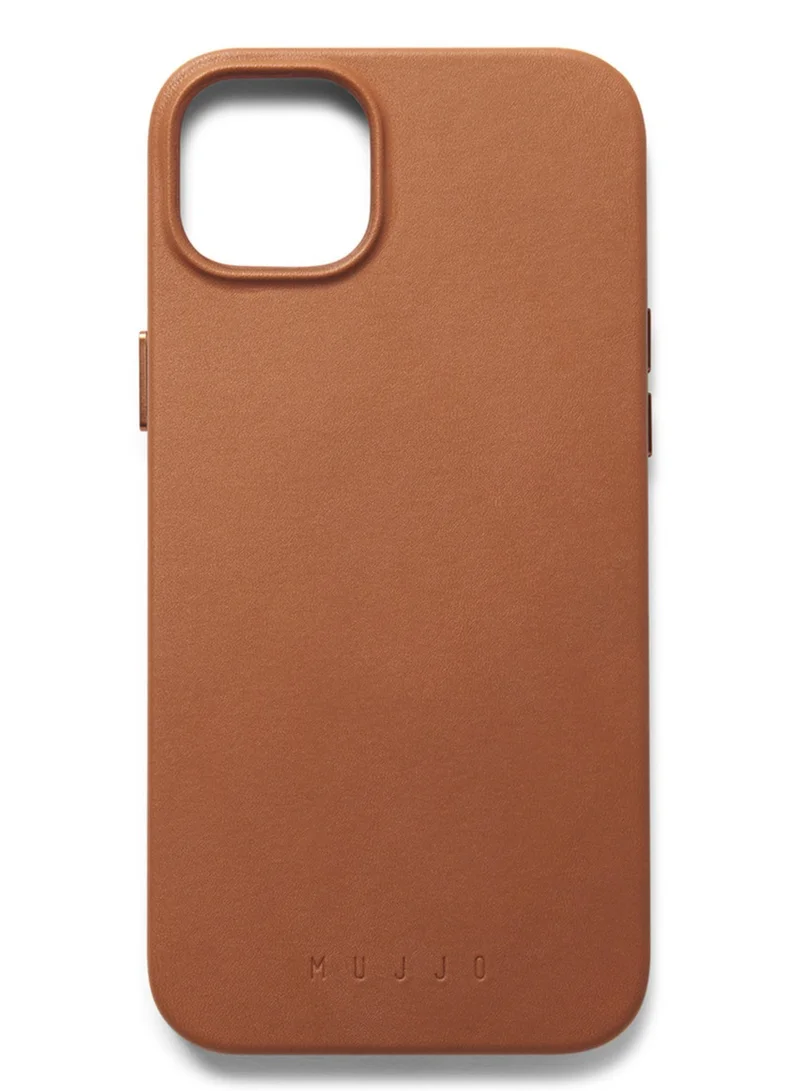 Mujjo Mujjo Leather Case for iPhone 15 - Leather Case, MagSafe Compatible, Premium European Leather, Slim & Stylish Profile, Enhanced Phone & Camera Lens Protection, Recycled Materials (Dark Tan)