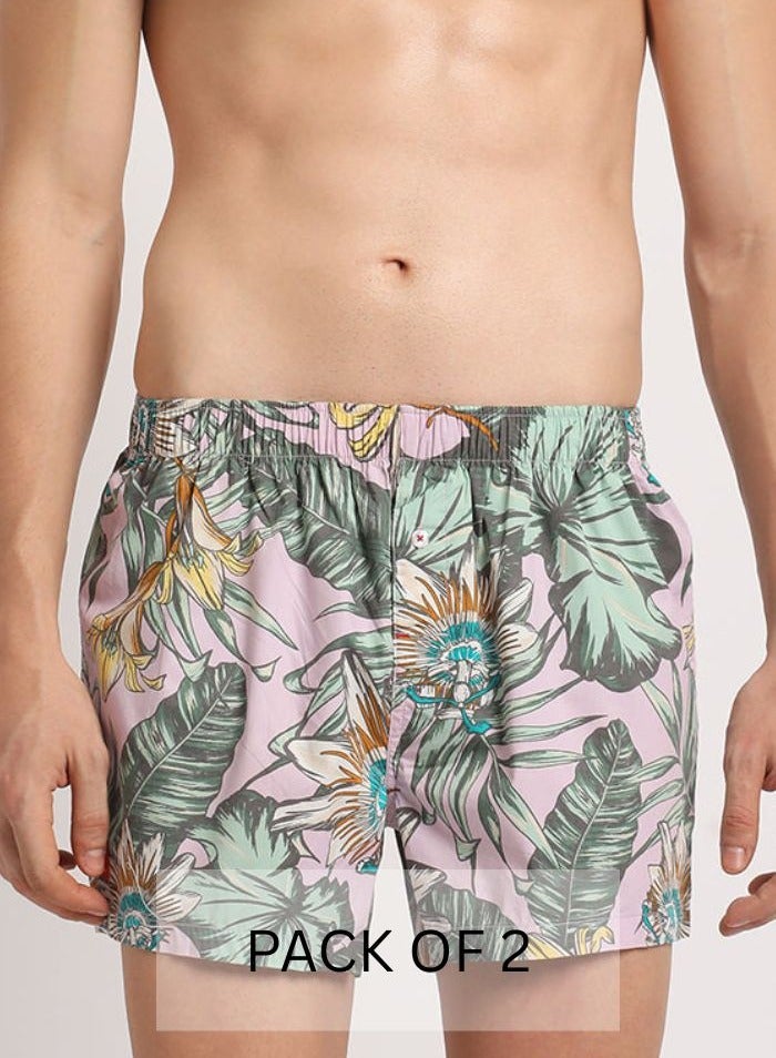 ذا بير هاوس بوكسرات قطنية رجالية مريحة بخصر مطاطي للارتداء اليومي - Image 1