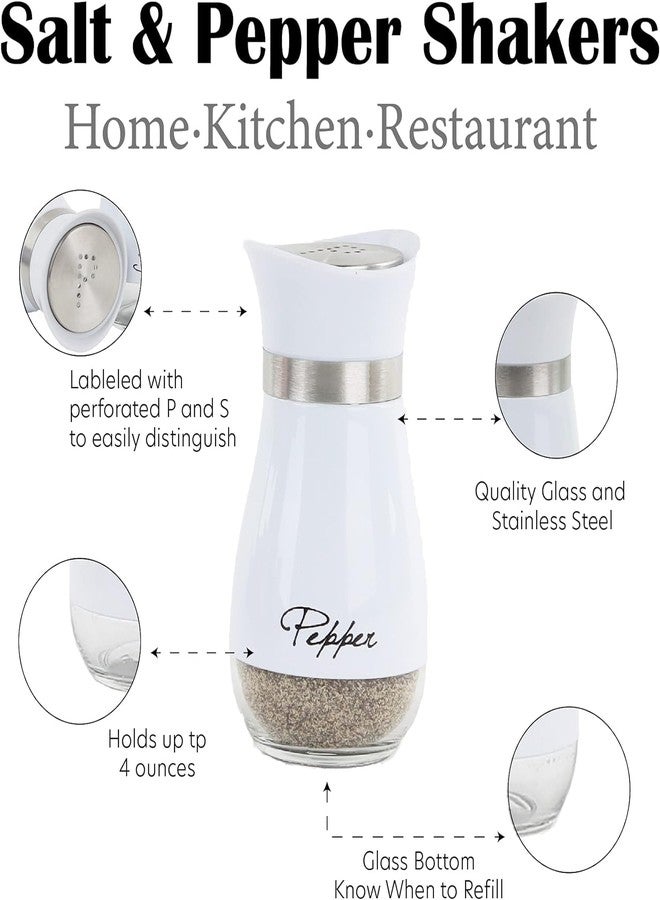 Spellwish Salt & Pepper Shaker Set, Refillable Stainless Steel Salt and Pepper Container Spice Shakers Bottle for Home Kitchen, Restaurant, Picnic - Image 2