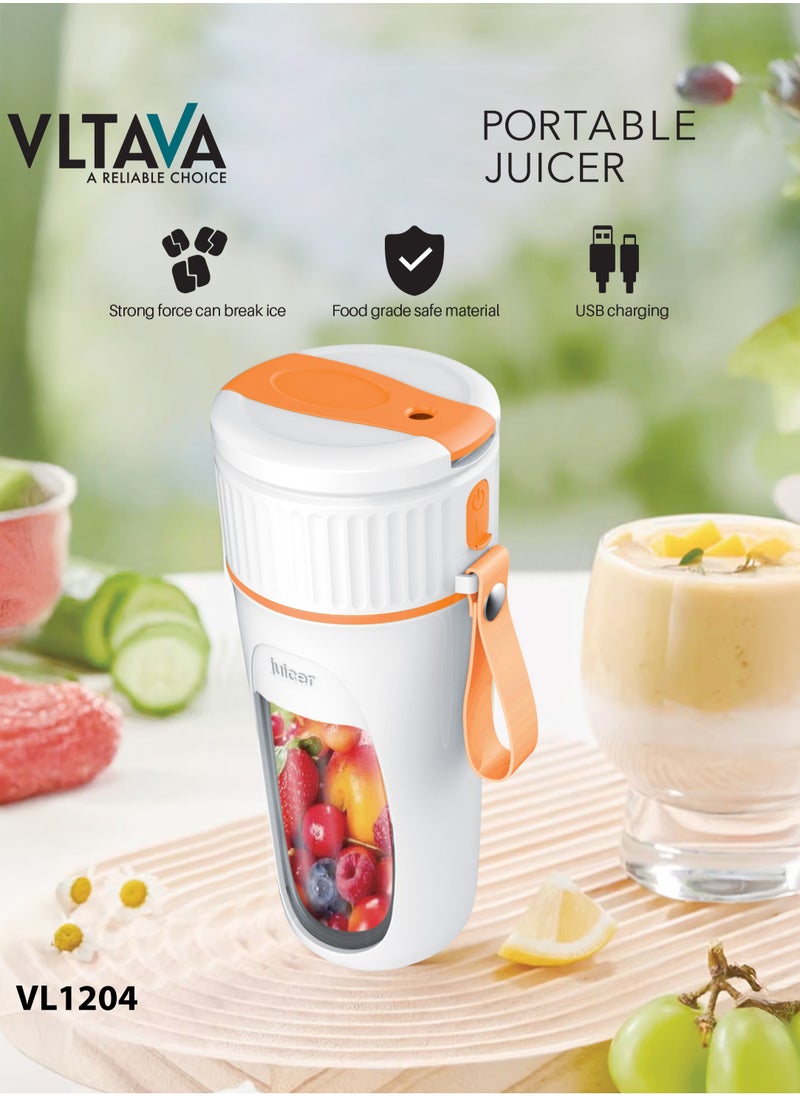 VLTAVA - Rechargeable Portable Juicer, Mini Hand Blender, USB Rechargeable Personal Size Juicer Wireless VL1204 - Image 1