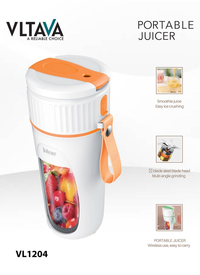 VLTAVA - Rechargeable Portable Juicer, Mini Hand Blender, USB Rechargeable Personal Size Juicer Wireless VL1204 - Image 1