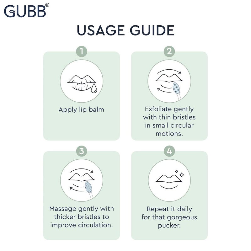 GUBB Lip Scrubber for Plump and Healthy Lips DualSided Benefits for Exfoliation and Deep Massage Achieve Soft Shiny Lips with this Manual Face Massager and Soft Lip Brush Promote Smoother and Fuller Lip Appearance Portable Lip Care Tool for OntheGo Beauty with GUBB Quality Assurance - Image 5
