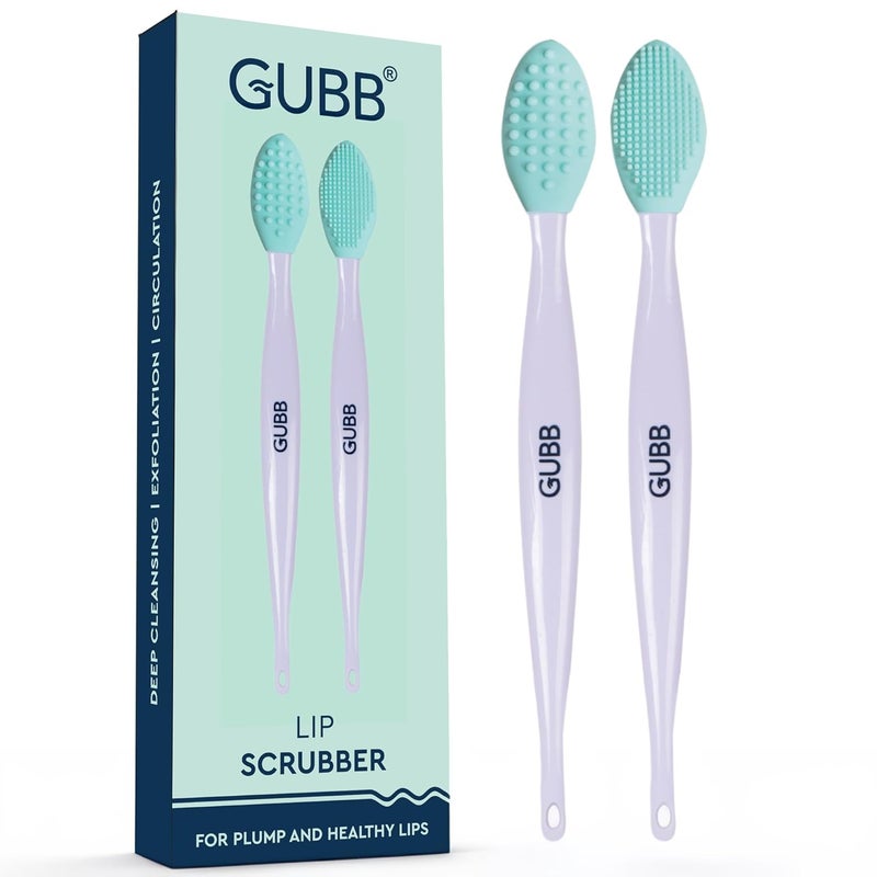 GUBB Lip Scrubber for Plump and Healthy Lips DualSided Benefits for Exfoliation and Deep Massage Achieve Soft Shiny Lips with this Manual Face Massager and Soft Lip Brush Promote Smoother and Fuller Lip Appearance Portable Lip Care Tool for OntheGo Beauty with GUBB Quality Assurance - Image 1