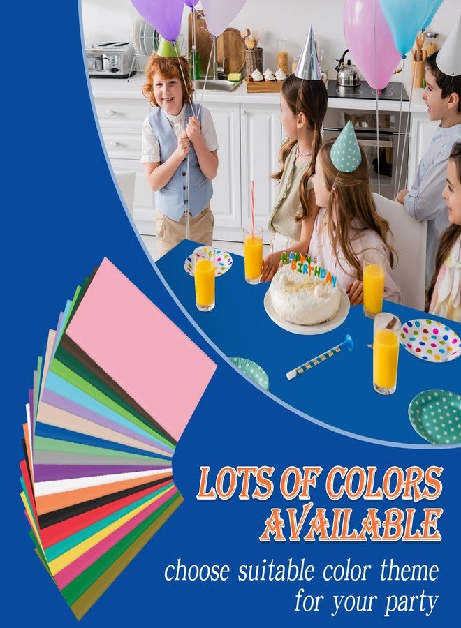 YSYJ 12 Pack Royal Blue 54 x 108 Inch Disposable Plastic Tablecloths Rectangular Table Cloth Plastic Table Cover for Parties - Image 5