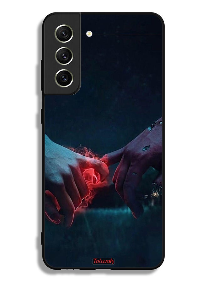 Tolwak Samsung Galaxy S21 FE 5G Protective Case Cover Burning Hands - Image 3