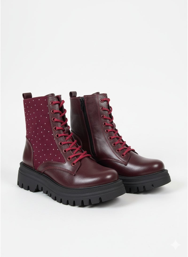 Vbranda Stylish boots with a modern studded design B-50-MAROON - Image 2