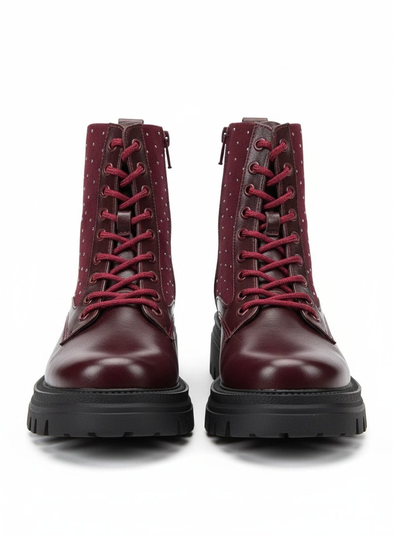 Vbranda Stylish boots with a modern studded design B-50-MAROON - Image 4