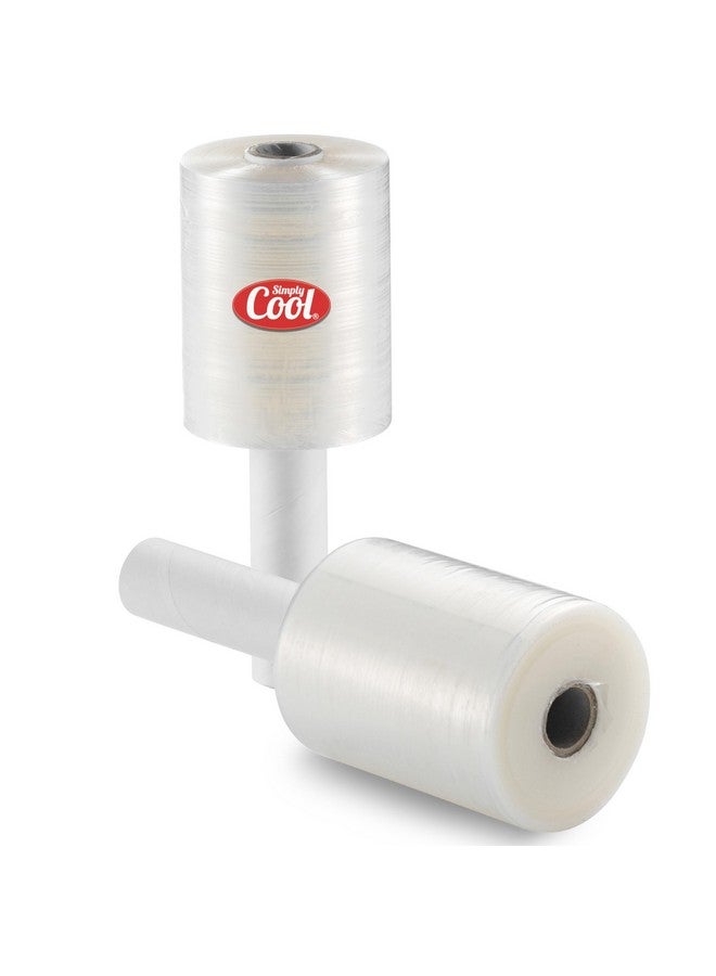 Simply Cool 2 Pack Industrial Strength Mini Hand Stretch Wrap 5 1000 Ft Roll 80 Gauge Thick Shrink Wrap Roll For Moving Supplies Furniture Pallets Plastic Wrap For Packing Heavy Duty Stretch Film - Image 1