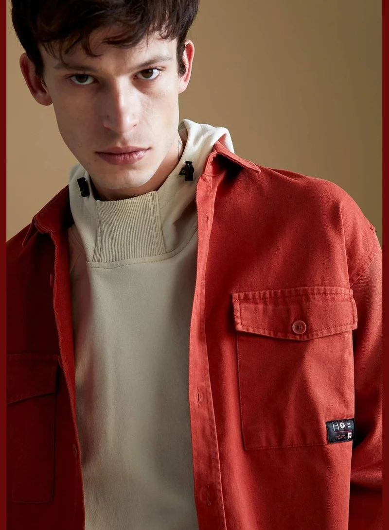 DeFacto Oversize Fit Long Sleeve Shirt With Double Pockets