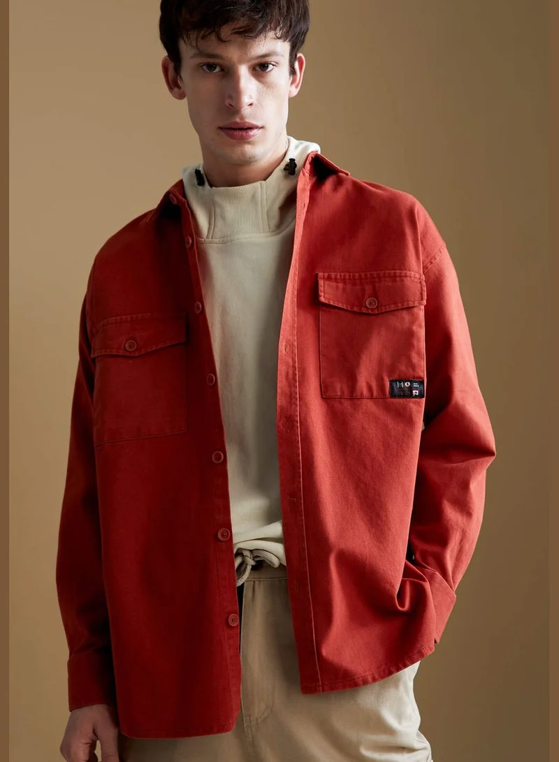 DeFacto Oversize Fit Long Sleeve Shirt With Double Pockets
