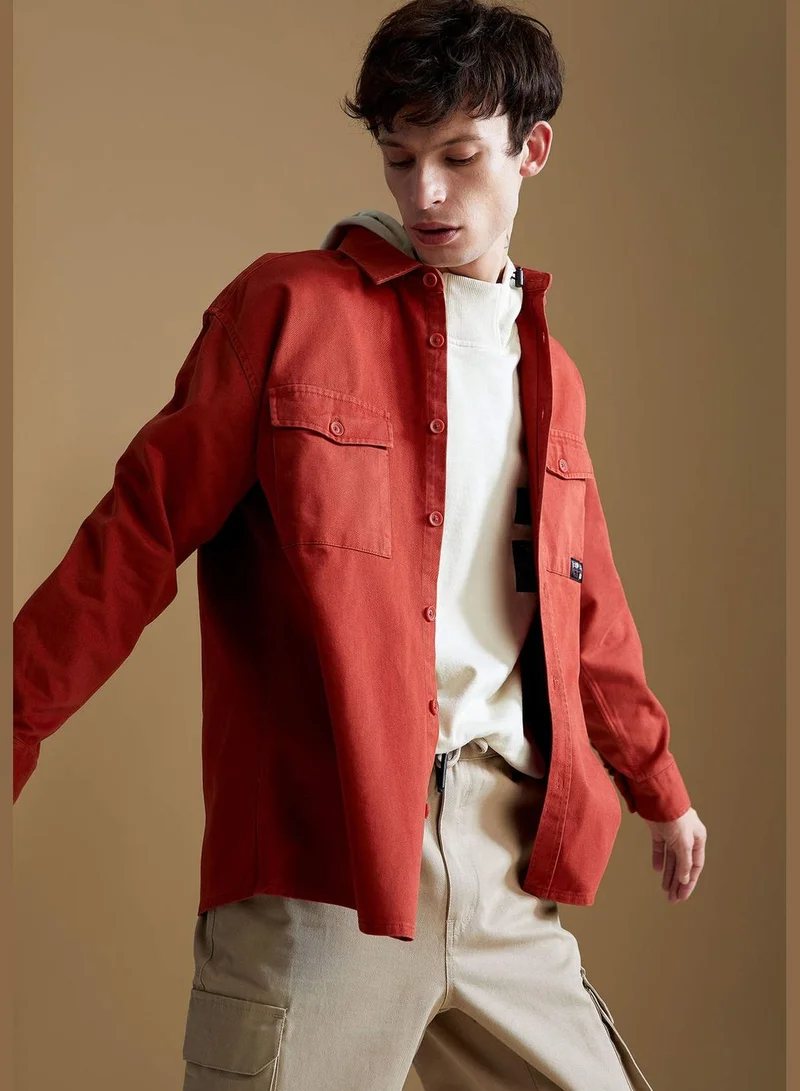 DeFacto Oversize Fit Long Sleeve Shirt With Double Pockets