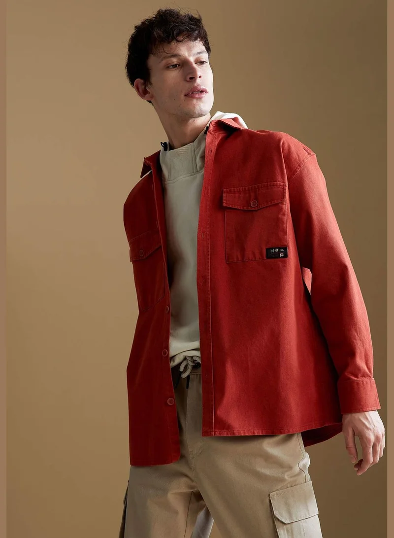 DeFacto Oversize Fit Long Sleeve Shirt With Double Pockets