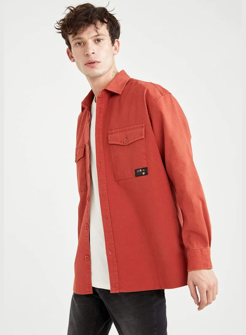 DeFacto Oversize Fit Long Sleeve Shirt With Double Pockets
