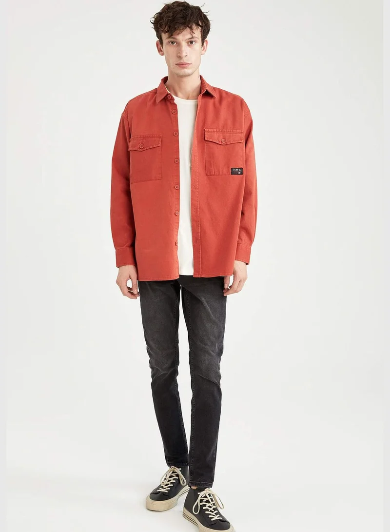 DeFacto Oversize Fit Long Sleeve Shirt With Double Pockets