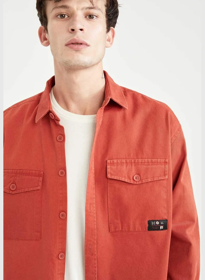 DeFacto Oversize Fit Long Sleeve Shirt With Double Pockets