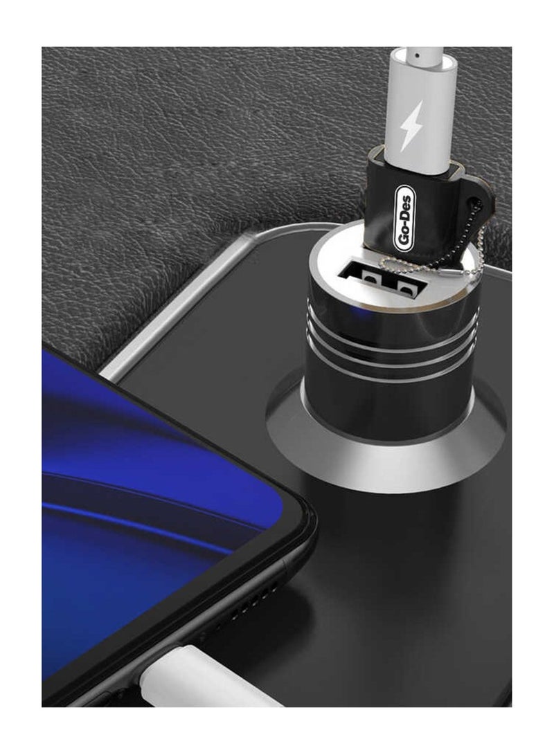 جو-ديز محول Go-Des GD-CT028 من النوع C إلى USB صغير، أسود - Image 3