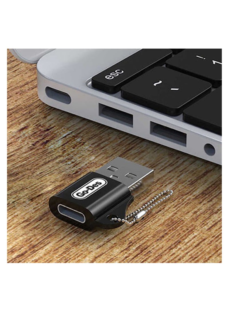 جو-ديز محول Go-Des GD-CT028 من النوع C إلى USB صغير، أسود - Image 2