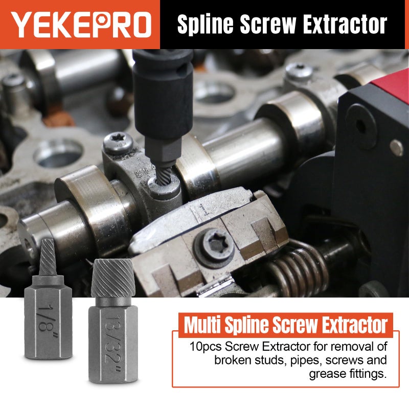 YEKEPRO 40 Pcs Bolt & Screw Extractor Set with Left Hand Cobalt Drill Bit Set, Easy Out Broken Stripped Screw Removal Tool for Damaged, Frozen, Studs, Rusted, Rounded-Off Bolts, Nuts & Screws, T15139 - Image 4