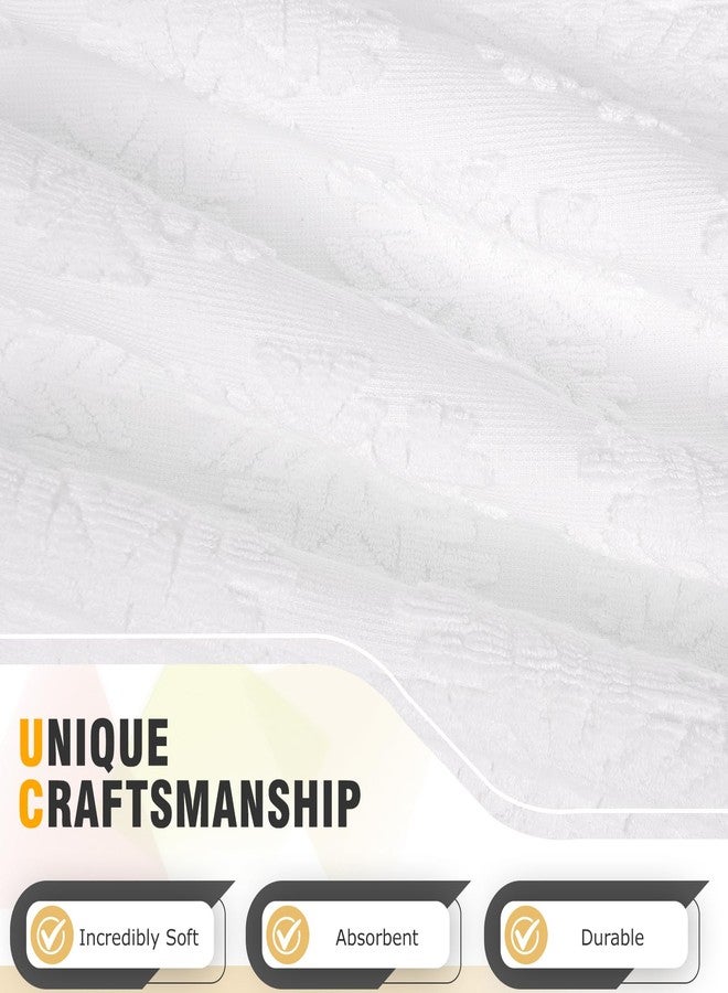 YoulerTex Snowflake Hand Towel Christmas Decorative: White Hand Towels Set Luxury 2 Packs 14X30 100% Cotton Absorbent Soft Face Towel Boho Bathroom Decor Kitchen Hotel Spa Farmhouse Guest Tea Gift - Image 3