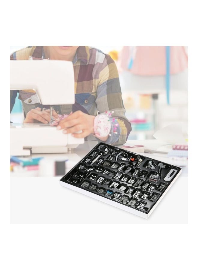 NIBEMINENT 52-Piece Sewing Machine Presser Kit For Low Shank Silver/Black - Image 5