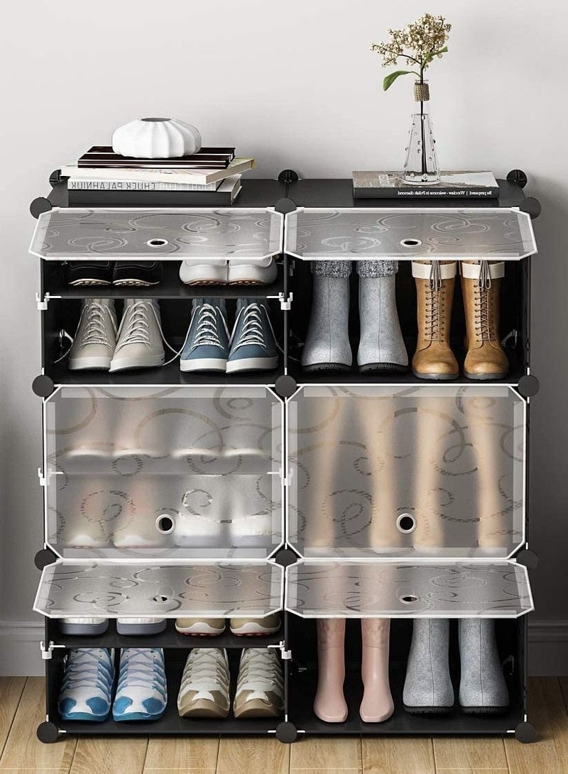 Generic 6 Cube 12 Sells Shoe Rack, DIY Plastic Storage Organizer  - Image 2