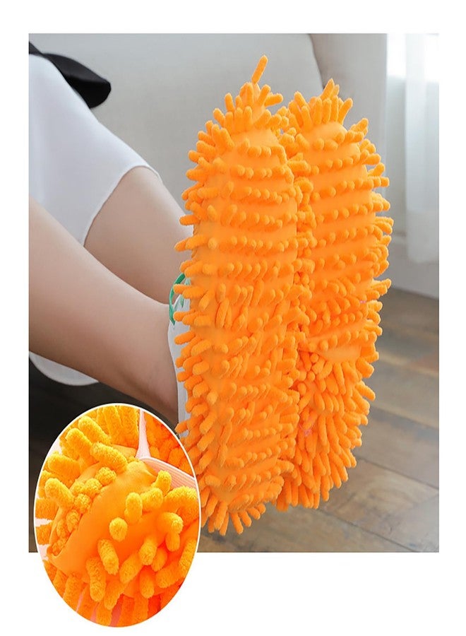 acdiac 6 Pairs (12 Pieces) Dust Mop Slippers Shoe Cover Multi-Function Soft Washable Reusable Floor Cleaning Shoe Cover House Kitchen Office Cleaning Tools (Pink) - Image 5