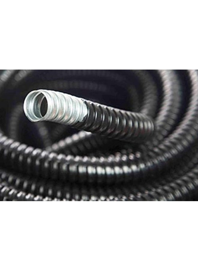 Royal Apex Pvc Coated Galvanized Steel Flexible Conduit Black For Protection Of Cable And Wire In Tunnels Hospitals High-Rise Office Blocks And Public Buildings Underground Etc. 25Mm X 10 Meter  - Image 2