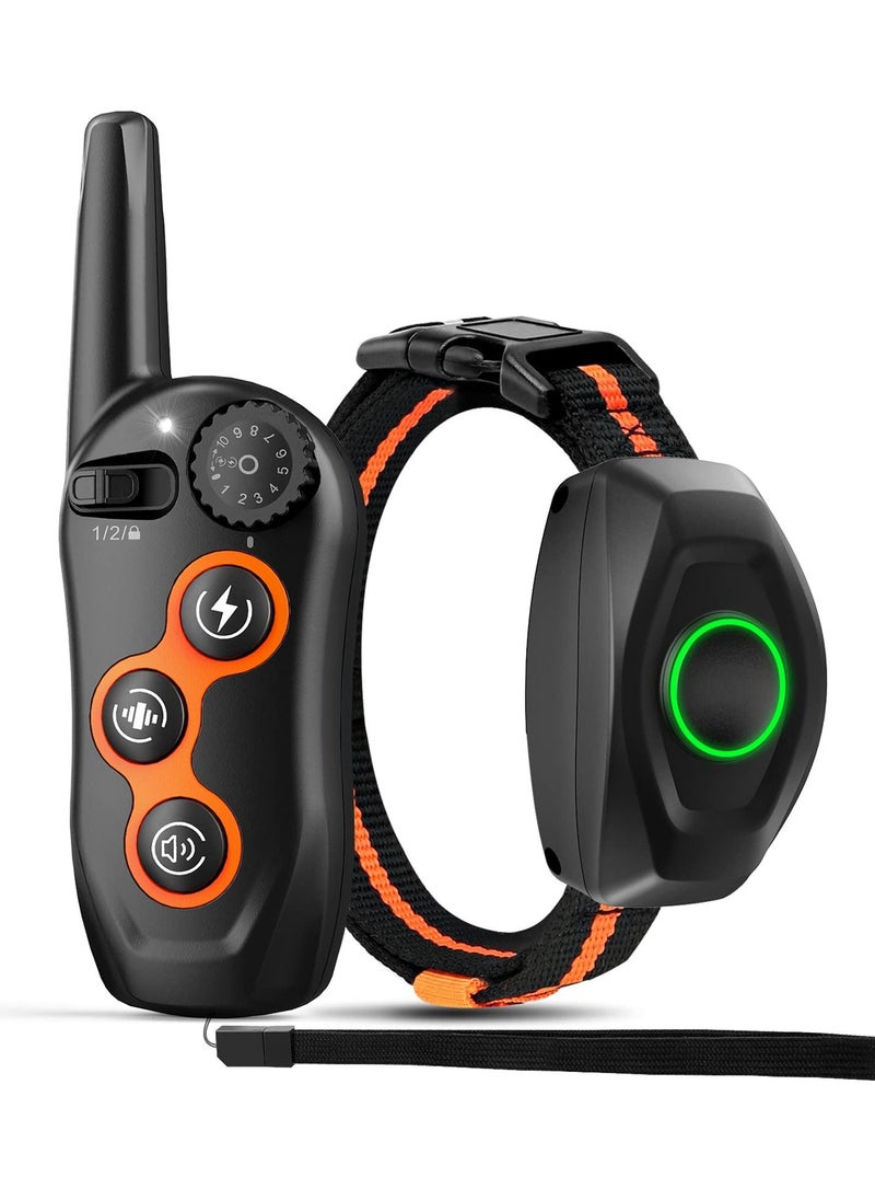 SYOSI - Dog Shock Collar with Remote, 100% Waterproof Dog Shock Collar with Remote Range 1300ft, 3 Training Modes, Beep, Shock, Vibration, Rechargeable Electric Shock Collar for  Large,Medium,Small Dogs - Image 1