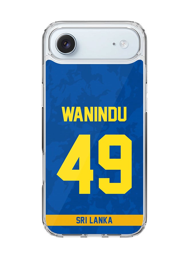 Stylizedd Classic Clear MagSafe Case for iPhone 17 Air , Hybrid Soft Case Flexible Edges Anti Drop TPU PC Gel Thin Transparent Cover [ Designed for iPhone 17 Air ] - Team Sri lanka Wanindu Hasaranga, Jersey No 49