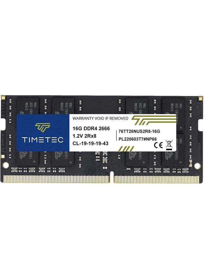 Timetec Premium 16GB DDR4 2666MHz PC4-21300 Non-ECC Unbuffered 1.2V CL19 2Rx8 260 Pin SODIMM Laptop Notebook PC Computer Memory RAM (16GB) - Image 1